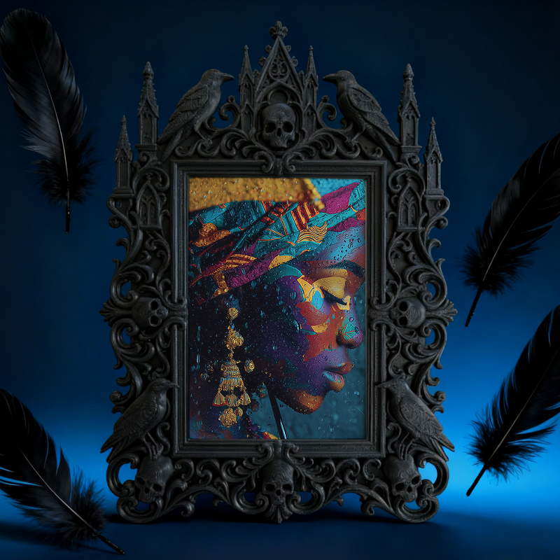 Bestseller Gothic Dark-style Photo Frame | Occult Crystal Altar Corner Decor, Photo Ornament, Wall/Table Dual-use, Waterproof Durable Plasti