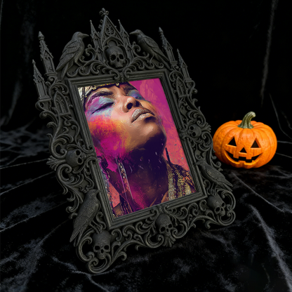 Hot-selling Gothic Dark-style Photo Frame | Horror Movie Collectibles Shelf Decor, Photo Ornament, Dual-use Display, Waterproof Scratch-resi