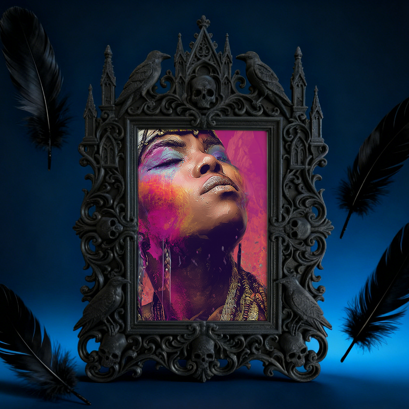 Hot-selling Gothic Dark-style Photo Frame | Horror Movie Collectibles Shelf Decor, Photo Ornament, Dual-use Display, Waterproof Scratch-resi