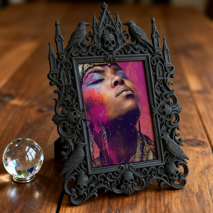 Hot-selling Gothic Dark-style Photo Frame | Horror Movie Collectibles Shelf Decor, Photo Ornament, Dual-use Display, Waterproof Scratch-resi