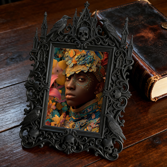 Popular Gothic Dark-style Photo Frame | Gothic Vampire Themed Bedroom Decor, Photo Ornament, Wall/Table Dual-use, Waterproof Weatherproof Fr