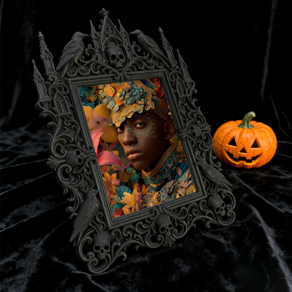 Popular Gothic Dark-style Photo Frame | Gothic Vampire Themed Bedroom Decor, Photo Ornament, Wall/Table Dual-use, Waterproof Weatherproof Fr