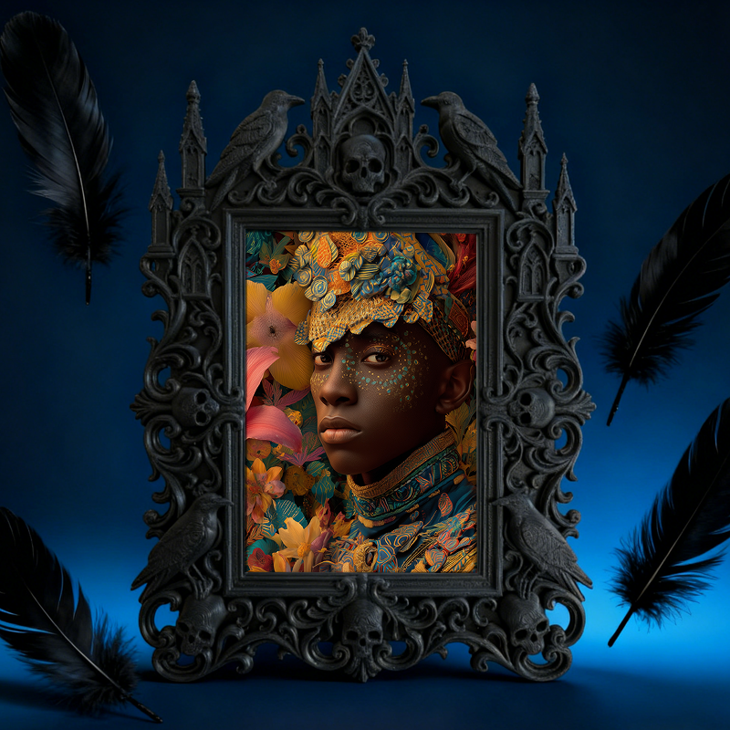 Popular Gothic Dark-style Photo Frame | Gothic Vampire Themed Bedroom Decor, Photo Ornament, Wall/Table Dual-use, Waterproof Weatherproof Fr