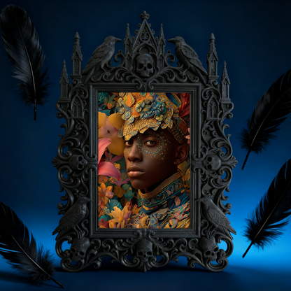 Popular Gothic Dark-style Photo Frame | Gothic Vampire Themed Bedroom Decor, Photo Ornament, Wall/Table Dual-use, Waterproof Weatherproof Fr