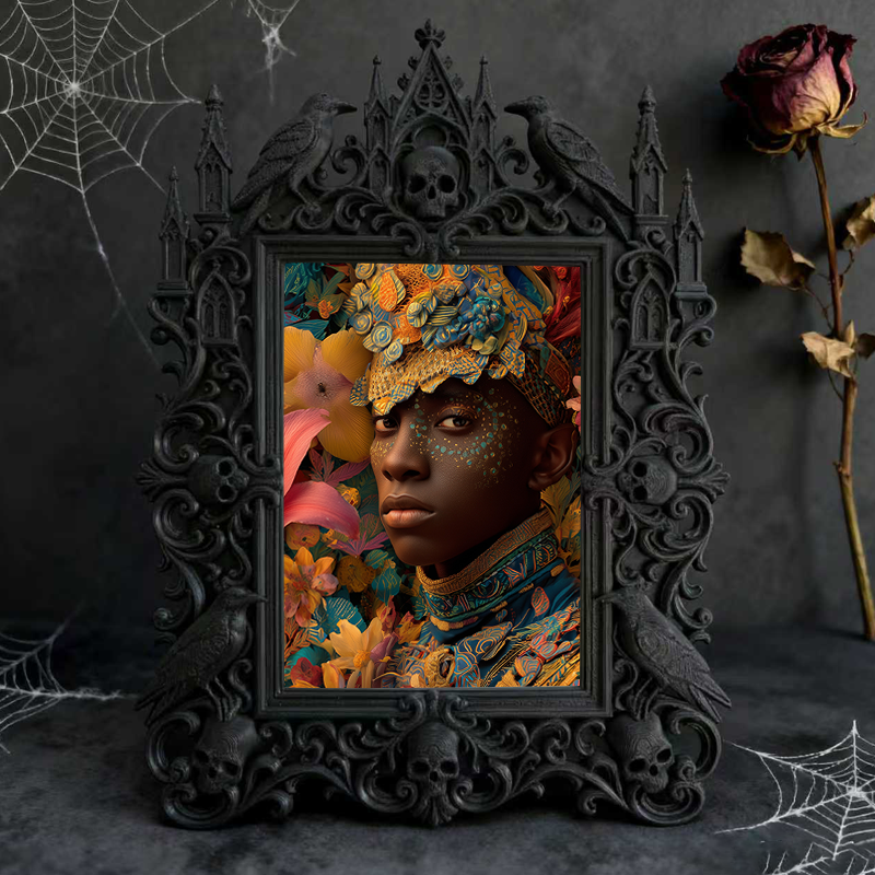 Popular Gothic Dark-style Photo Frame | Gothic Vampire Themed Bedroom Decor, Photo Ornament, Wall/Table Dual-use, Waterproof Weatherproof Fr