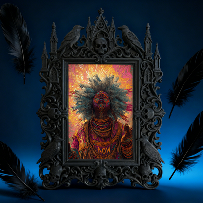 Stylish Gothic Dark-style Photo Frame | Punk Rock Band Merch Booth Decor, Photo Ornament, Wall-mountable & Tabletop, Waterproof Matte Plasti