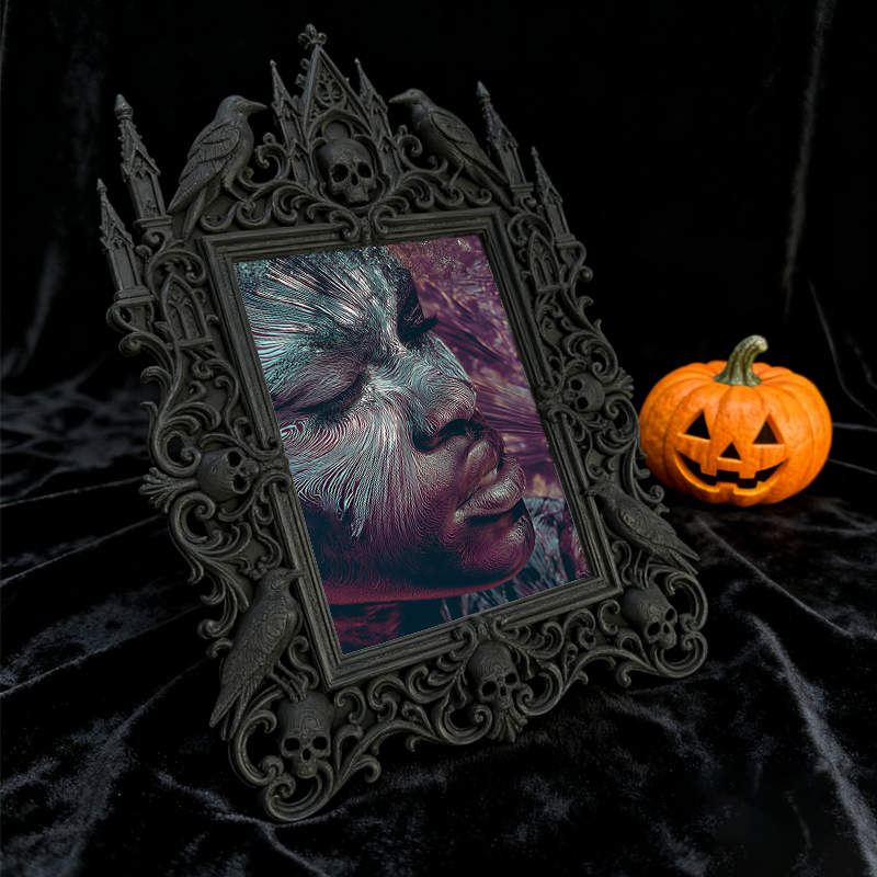 Luxury Gothic Dark-style Photo Frame | Dark Florist Dried Black Rose Shop Decor, Photo Ornament, Dual-use Display, Waterproof Heavy-duty Fra
