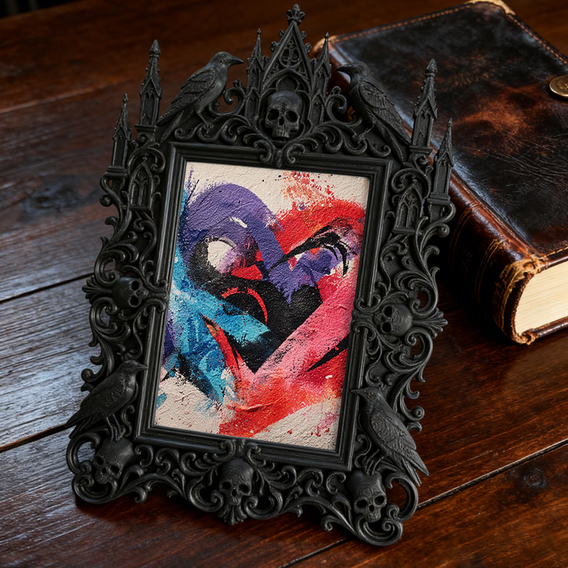 Bestseller Gothic Dark-style Photo Frame | Paranormal Investigation Office Decor, Photo Ornament, Wall/Table Dual-use, Waterproof Anti-fade 