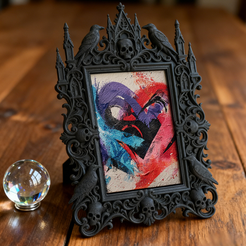 Bestseller Gothic Dark-style Photo Frame | Paranormal Investigation Office Decor, Photo Ornament, Wall/Table Dual-use, Waterproof Anti-fade 