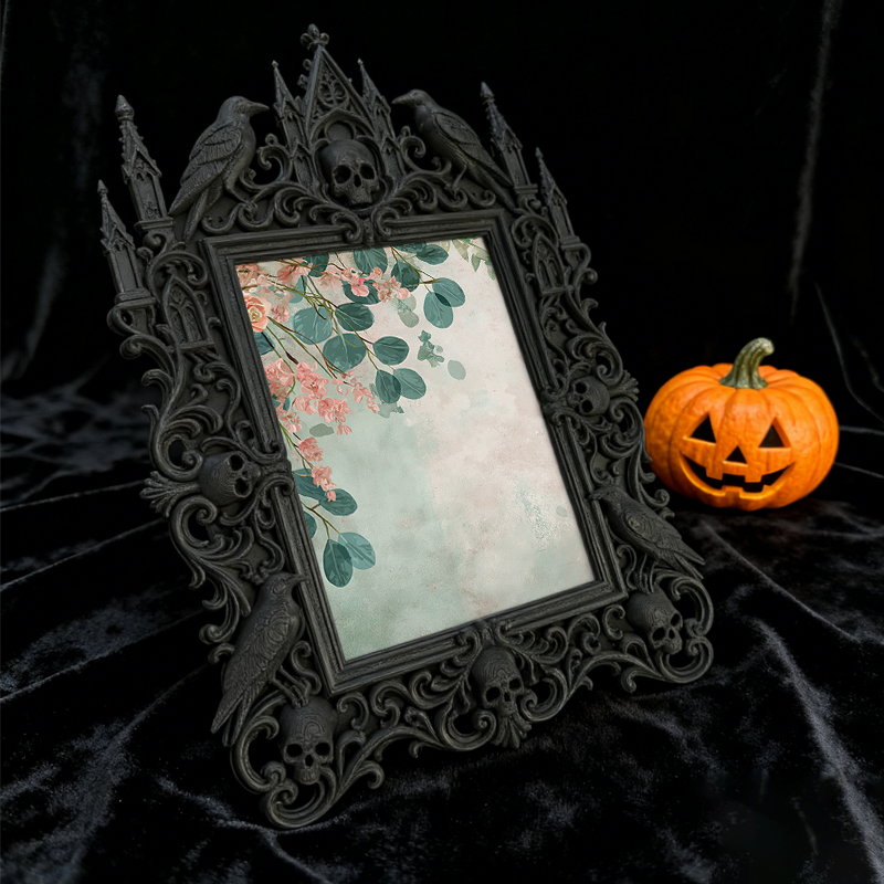 Hot-selling Gothic Dark-style Photo Frame | Gothic Tattoo Studio Waiting Area Decor, Photo Ornament, Dual-use Display, Waterproof Shockproof