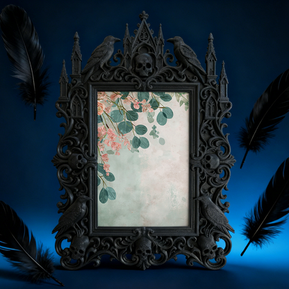 Hot-selling Gothic Dark-style Photo Frame | Gothic Tattoo Studio Waiting Area Decor, Photo Ornament, Dual-use Display, Waterproof Shockproof