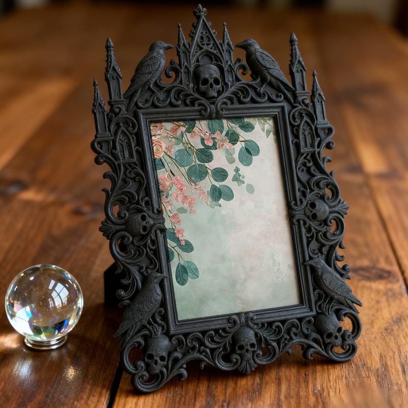 Hot-selling Gothic Dark-style Photo Frame | Gothic Tattoo Studio Waiting Area Decor, Photo Ornament, Dual-use Display, Waterproof Shockproof