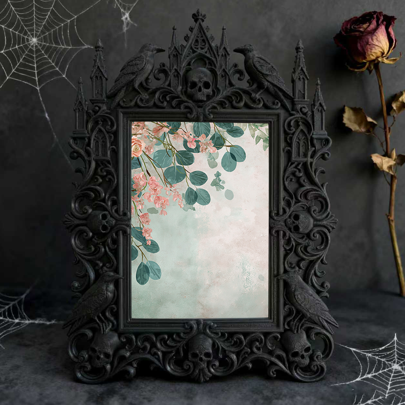 Hot-selling Gothic Dark-style Photo Frame | Gothic Tattoo Studio Waiting Area Decor, Photo Ornament, Dual-use Display, Waterproof Shockproof