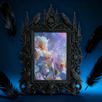 Bestseller Gothic Dark-style Photo Frame | Witchy Tarot Card Shop Window Decor, Photo Ornament, Wall/Table Dual-use, Waterproof Frosted Plas