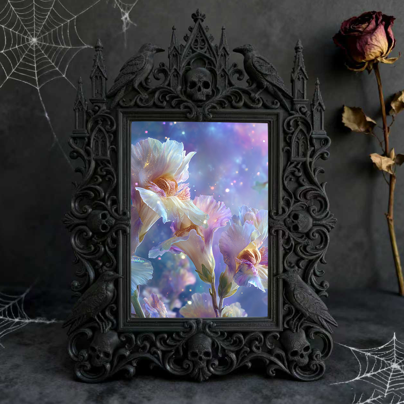 Bestseller Gothic Dark-style Photo Frame | Witchy Tarot Card Shop Window Decor, Photo Ornament, Wall/Table Dual-use, Waterproof Frosted Plas