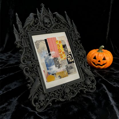 Premium Gothic Dark-style Photo Frame | Occult Astrology Chart Display Nook Decor, Photo Ornament, Wall-mountable & Tabletop, Waterproof Cle