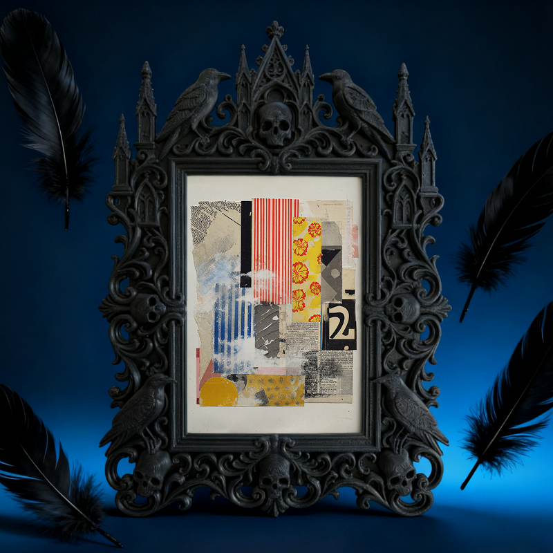 Premium Gothic Dark-style Photo Frame | Occult Astrology Chart Display Nook Decor, Photo Ornament, Wall-mountable & Tabletop, Waterproof Cle