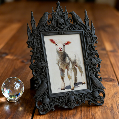 Top-rated Gothic Dark-style Photo Frame | Witchy Handmade Jewelry Pop-up Decor, Photo Ornament, Wall-mountable & Tabletop, Waterproof Light 