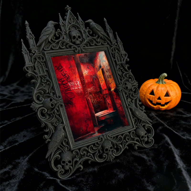 Hot-selling Gothic Dark-style Photo Frame | Gothic Barbershop Client Photo Display, Photo Ornament, Dual-use Display, Waterproof Scratch-pro