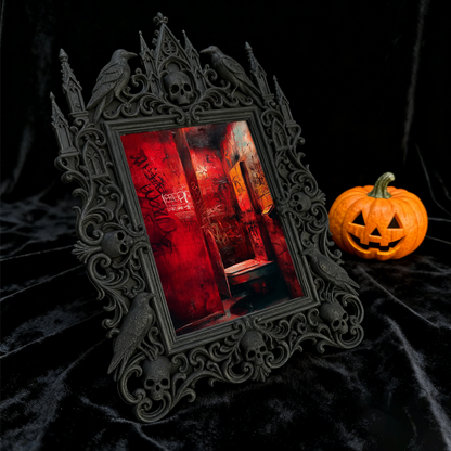 Hot-selling Gothic Dark-style Photo Frame | Gothic Barbershop Client Photo Display, Photo Ornament, Dual-use Display, Waterproof Scratch-pro