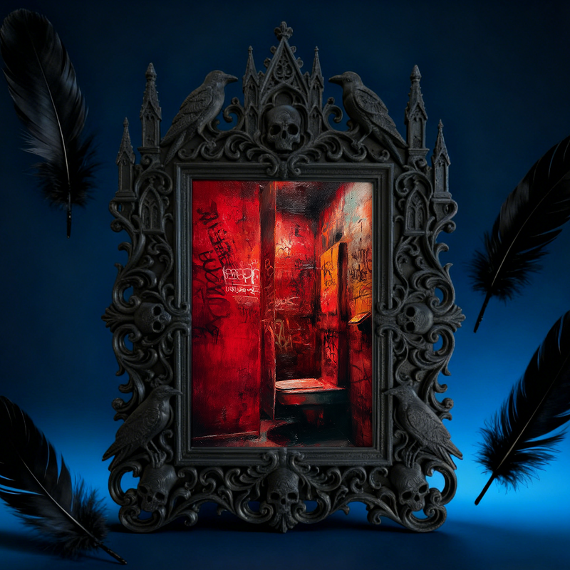 Hot-selling Gothic Dark-style Photo Frame | Gothic Barbershop Client Photo Display, Photo Ornament, Dual-use Display, Waterproof Scratch-pro