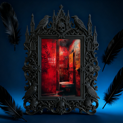 Hot-selling Gothic Dark-style Photo Frame | Gothic Barbershop Client Photo Display, Photo Ornament, Dual-use Display, Waterproof Scratch-pro