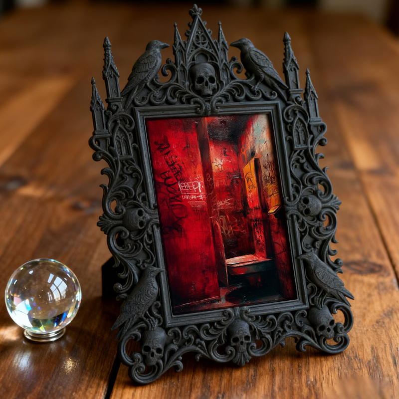 Hot-selling Gothic Dark-style Photo Frame | Gothic Barbershop Client Photo Display, Photo Ornament, Dual-use Display, Waterproof Scratch-pro