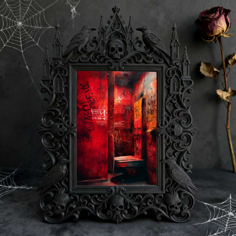 Hot-selling Gothic Dark-style Photo Frame | Gothic Barbershop Client Photo Display, Photo Ornament, Dual-use Display, Waterproof Scratch-pro