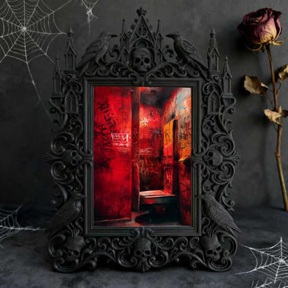 Hot-selling Gothic Dark-style Photo Frame | Gothic Barbershop Client Photo Display, Photo Ornament, Dual-use Display, Waterproof Scratch-pro