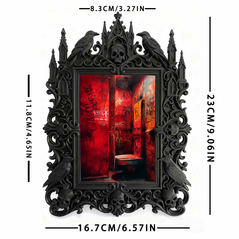 Hot-selling Gothic Dark-style Photo Frame | Gothic Barbershop Client Photo Display, Photo Ornament, Dual-use Display, Waterproof Scratch-pro