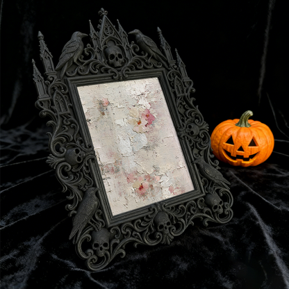 Premium Gothic Dark-style Photo Frame | Witchy Herbal Tea Shop Table Decor, Photo Ornament, Wall-mountable & Tabletop, Waterproof Heat-resis