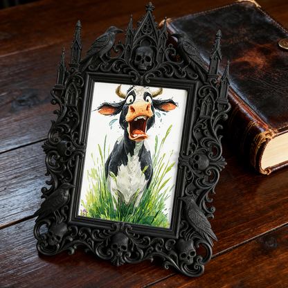 Luxury Gothic Dark-style Photo Frame | Gothic Prom Photo Booth Backdrop Decor, Photo Ornament, Dual-use Display, Waterproof Gorgeous Frame