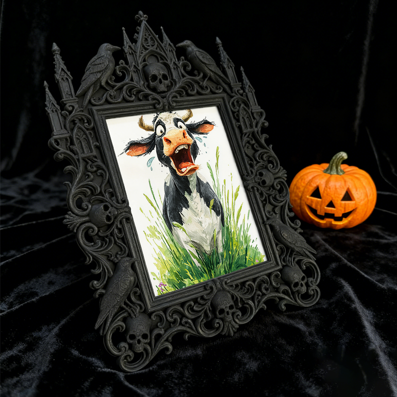 Luxury Gothic Dark-style Photo Frame | Gothic Prom Photo Booth Backdrop Decor, Photo Ornament, Dual-use Display, Waterproof Gorgeous Frame