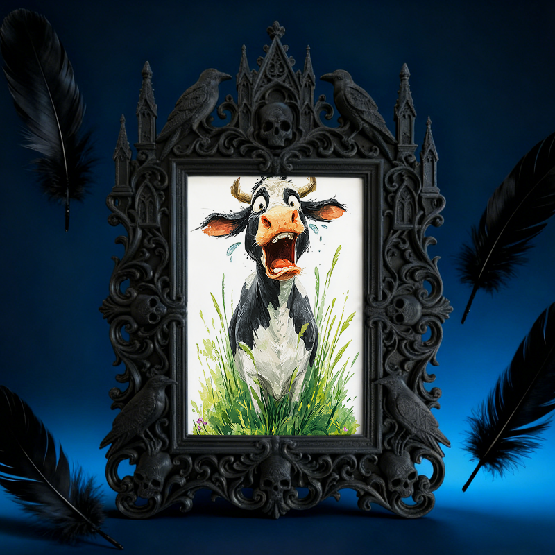 Luxury Gothic Dark-style Photo Frame | Gothic Prom Photo Booth Backdrop Decor, Photo Ornament, Dual-use Display, Waterproof Gorgeous Frame