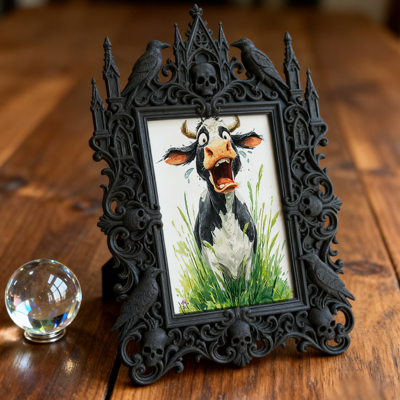 Luxury Gothic Dark-style Photo Frame | Gothic Prom Photo Booth Backdrop Decor, Photo Ornament, Dual-use Display, Waterproof Gorgeous Frame