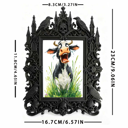Luxury Gothic Dark-style Photo Frame | Gothic Prom Photo Booth Backdrop Decor, Photo Ornament, Dual-use Display, Waterproof Gorgeous Frame