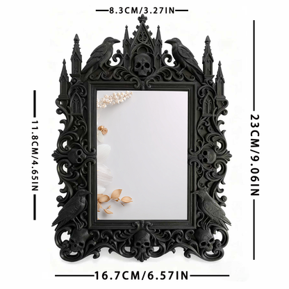 Top-rated Gothic Dark-style Photo Frame | Witchy Pottery Glazing Studio Decor, Photo Ornament, Wall-mountable & Tabletop, Waterproof Anti-sl