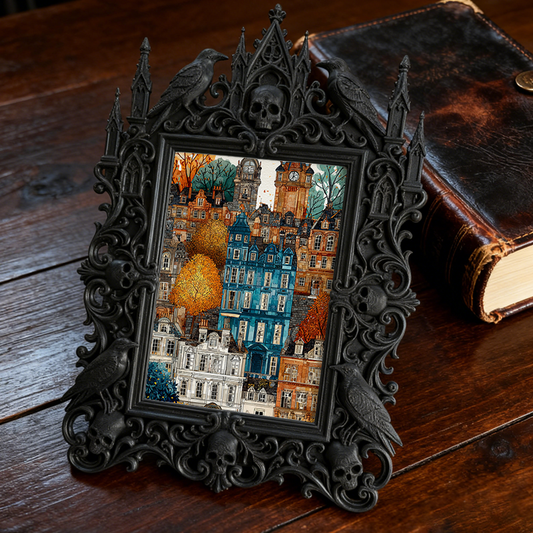 Bestseller Gothic Dark-style Photo Frame | Dark Academia Book Club Meeting Decor, Photo Ornament, Wall/Table Dual-use, Waterproof Vintage Pl