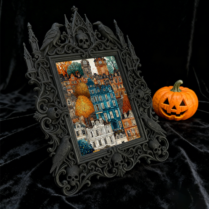 Bestseller Gothic Dark-style Photo Frame | Dark Academia Book Club Meeting Decor, Photo Ornament, Wall/Table Dual-use, Waterproof Vintage Pl