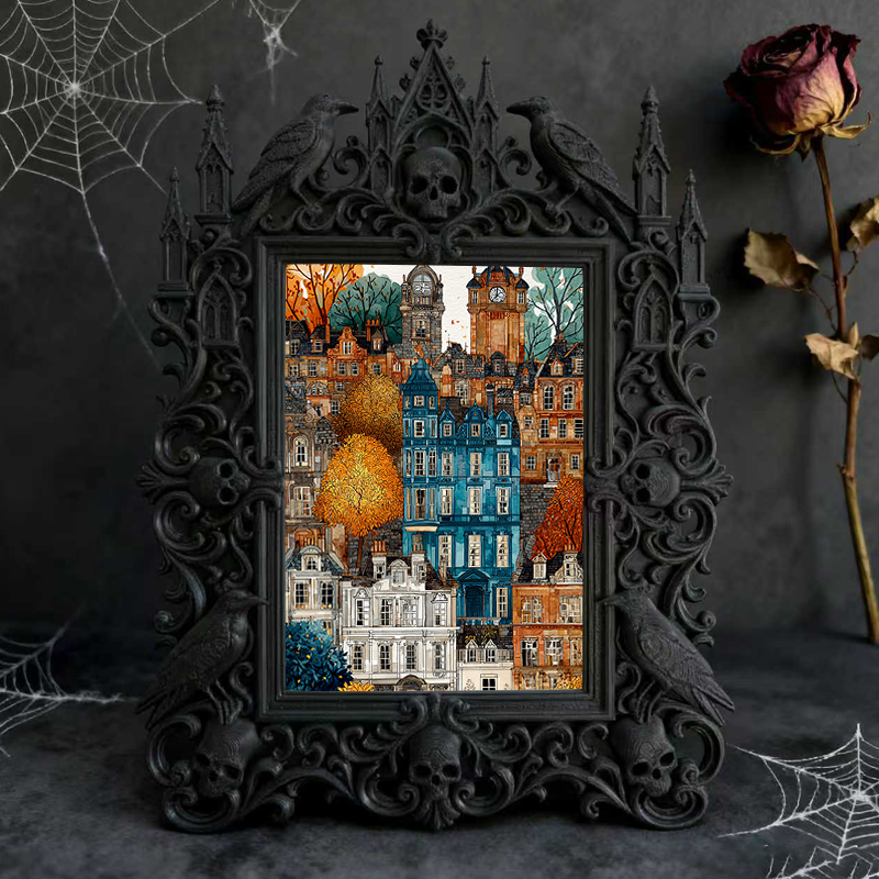 Bestseller Gothic Dark-style Photo Frame | Dark Academia Book Club Meeting Decor, Photo Ornament, Wall/Table Dual-use, Waterproof Vintage Pl