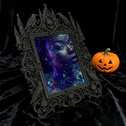 Trendy Gothic Dark-style Photo Frame | Horror Movie Trivia Night Table Decor, Photo Ornament, Wall-mountable & Tabletop, Waterproof Fun Fram