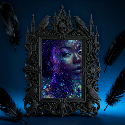 Trendy Gothic Dark-style Photo Frame | Horror Movie Trivia Night Table Decor, Photo Ornament, Wall-mountable & Tabletop, Waterproof Fun Fram