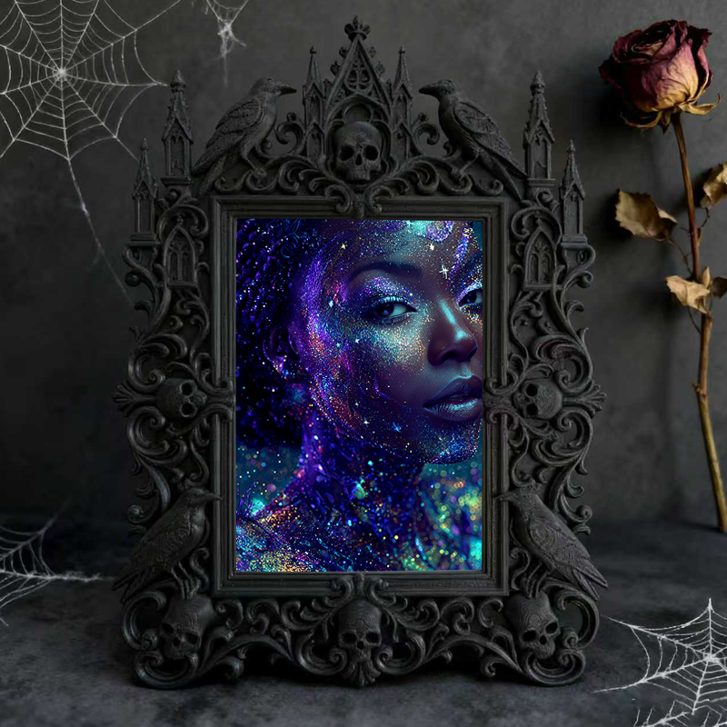 Trendy Gothic Dark-style Photo Frame | Horror Movie Trivia Night Table Decor, Photo Ornament, Wall-mountable & Tabletop, Waterproof Fun Fram