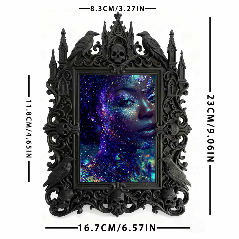 Trendy Gothic Dark-style Photo Frame | Horror Movie Trivia Night Table Decor, Photo Ornament, Wall-mountable & Tabletop, Waterproof Fun Fram