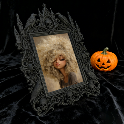 Top-rated Gothic Dark-style Photo Frame | Witchy Crystal Shop Shelf Decor, Photo Ornament, Wall-mountable & Tabletop, Waterproof Sparkle Fra