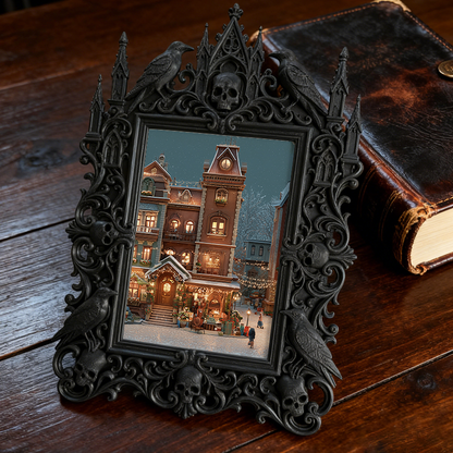 Popular Gothic Dark-style Photo Frame | Dark Fantasy RPG Game Master Desk Decor, Photo Ornament, Wall/Table Dual-use, Waterproof Game Frame