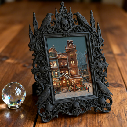Popular Gothic Dark-style Photo Frame | Dark Fantasy RPG Game Master Desk Decor, Photo Ornament, Wall/Table Dual-use, Waterproof Game Frame
