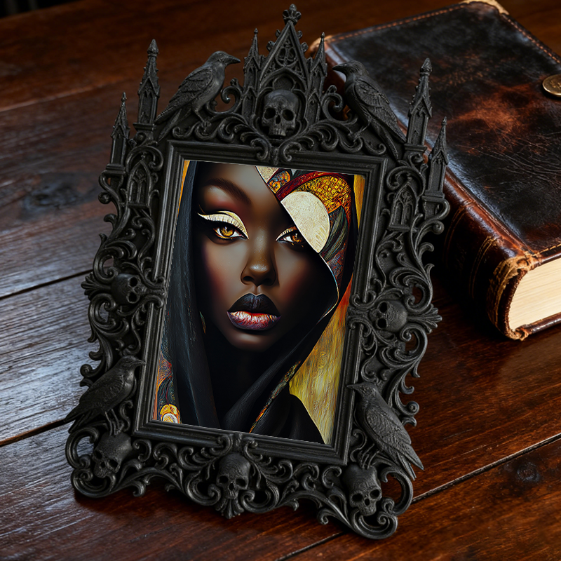Luxury Gothic Dark-style Photo Frame | Gothic Themed Pop-up Bar Wall Decor, Photo Ornament, Dual-use Display, Waterproof Bar-style Plastic F