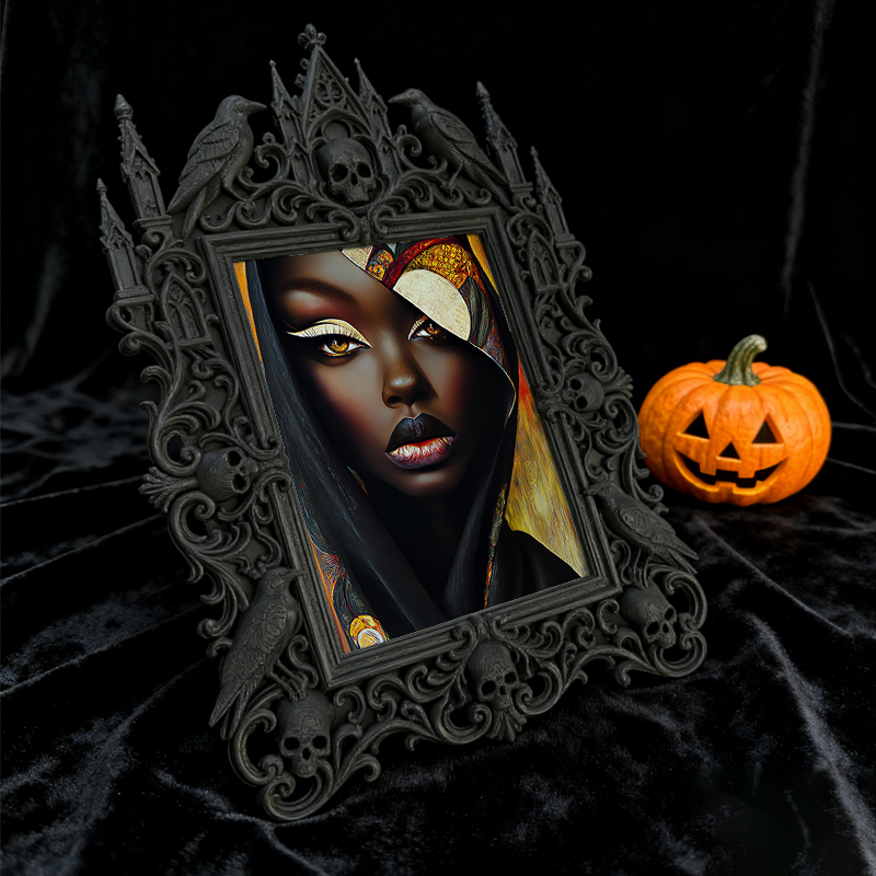 Luxury Gothic Dark-style Photo Frame | Gothic Themed Pop-up Bar Wall Decor, Photo Ornament, Dual-use Display, Waterproof Bar-style Plastic F