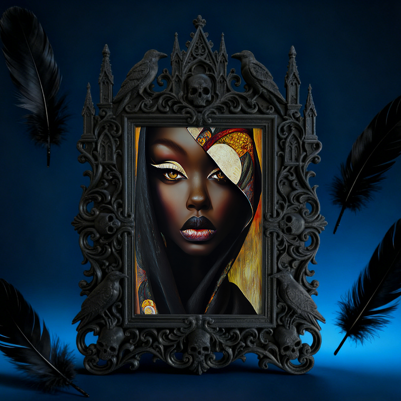 Luxury Gothic Dark-style Photo Frame | Gothic Themed Pop-up Bar Wall Decor, Photo Ornament, Dual-use Display, Waterproof Bar-style Plastic F